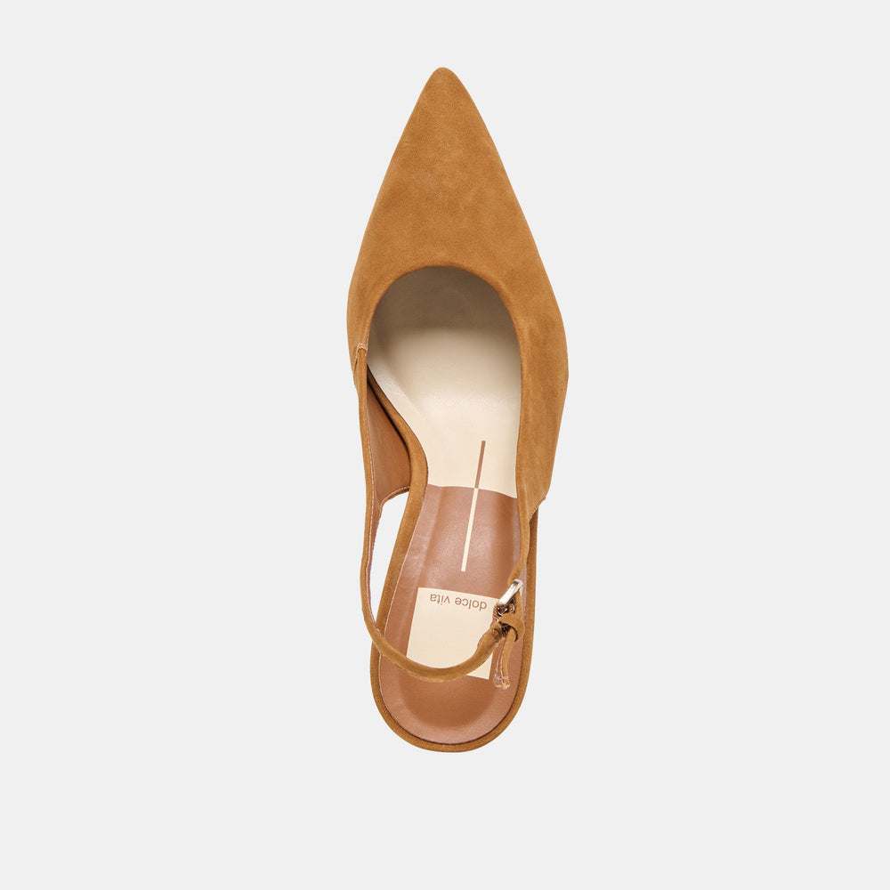 Elasi Brown Nubuck Heels | Women Dolce Vita