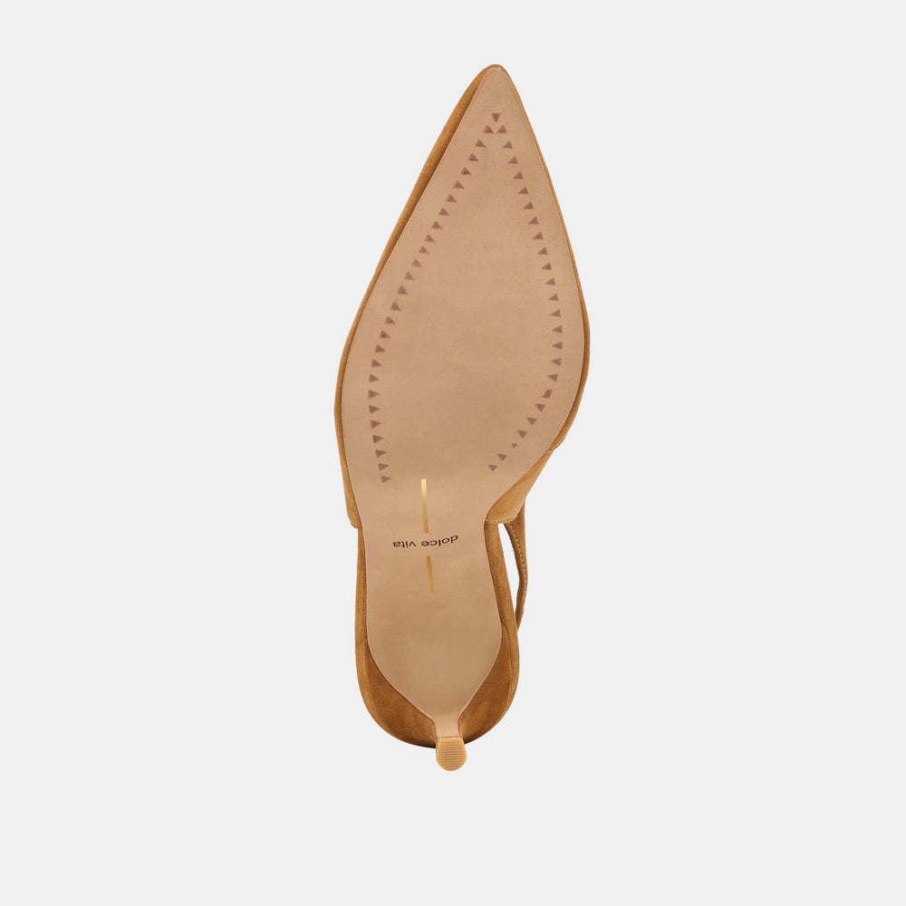 Elasi Brown Nubuck Heels | Women Dolce Vita
