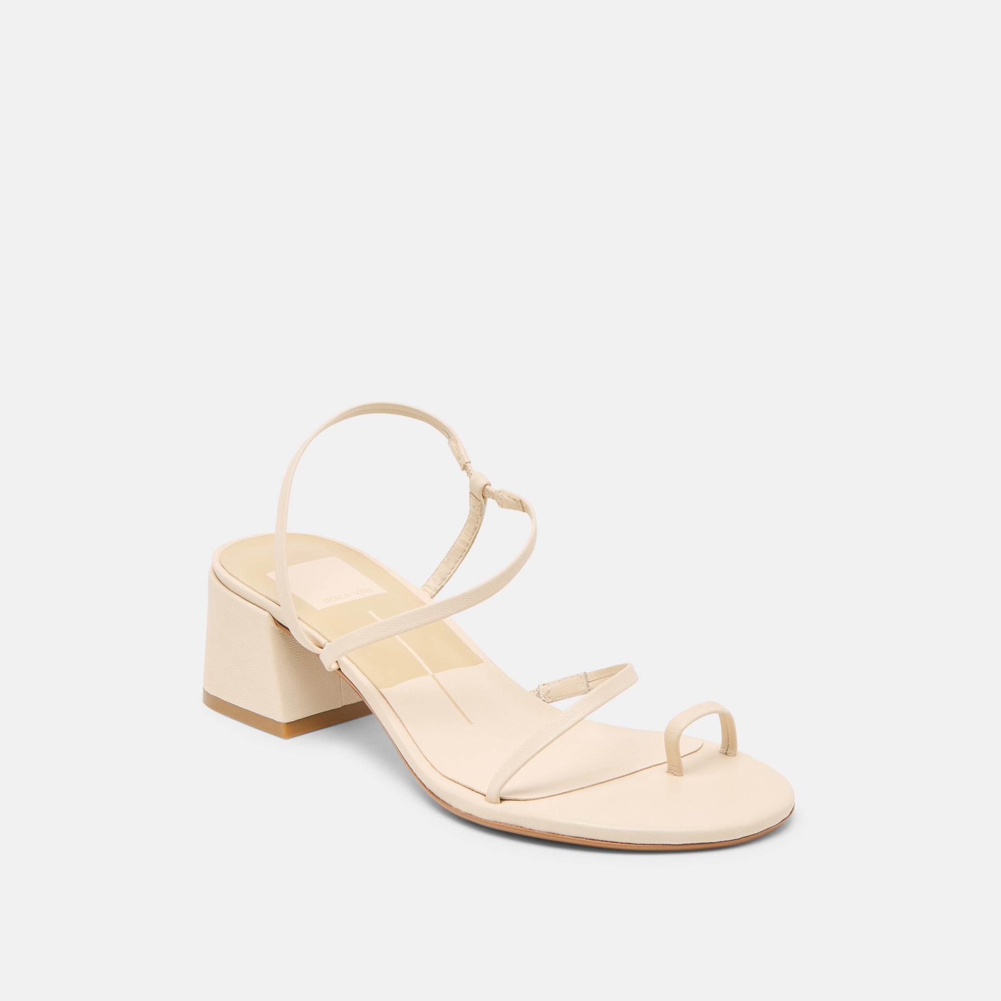 Trini Creme Leather Heels | Women Dolce Vita