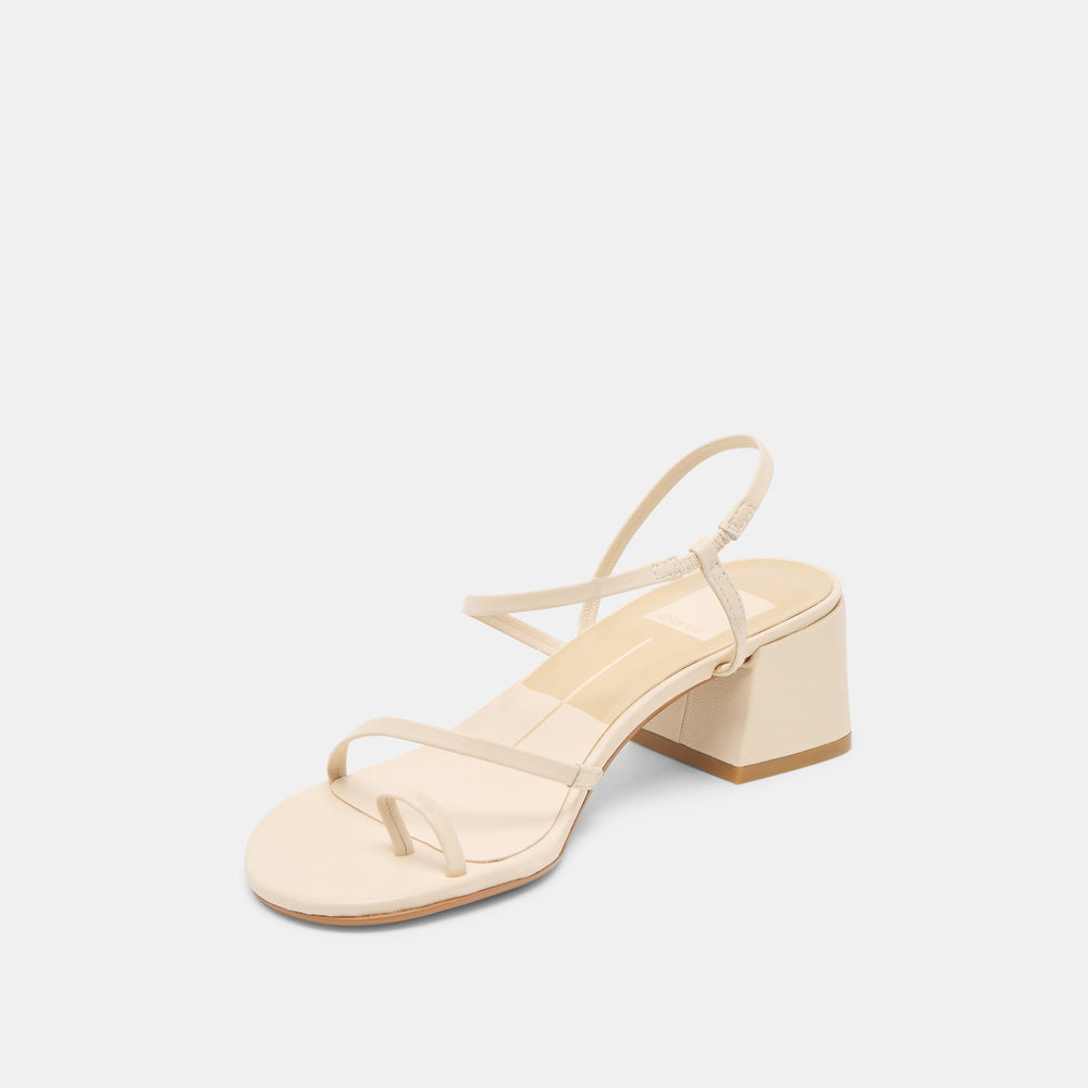 Trini Creme Leather Heels | Women Dolce Vita