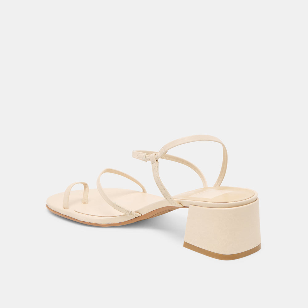 Trini Creme Leather Heels | Women Dolce Vita