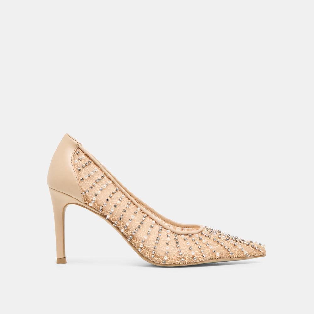 Kashe Pearl Blush Lace Mesh Heels | Dolce Vita Women
