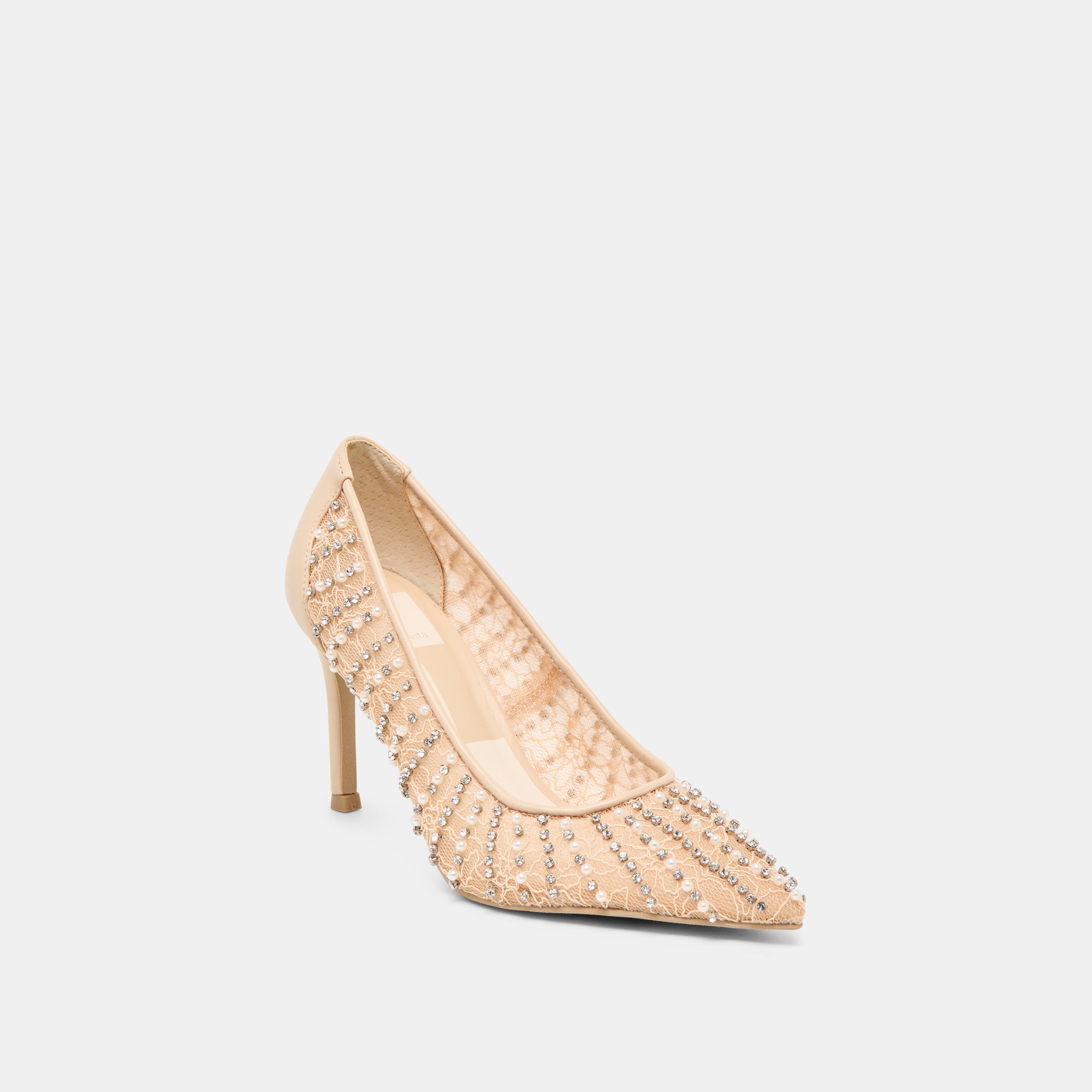 Kashe Pearl Blush Lace Mesh Heels | Dolce Vita Women