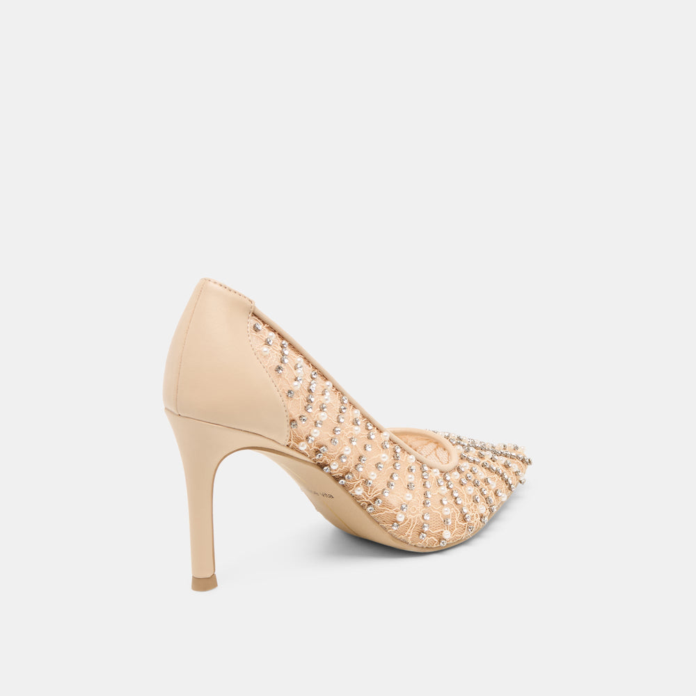 Kashe Pearl Blush Lace Mesh Heels | Dolce Vita Women