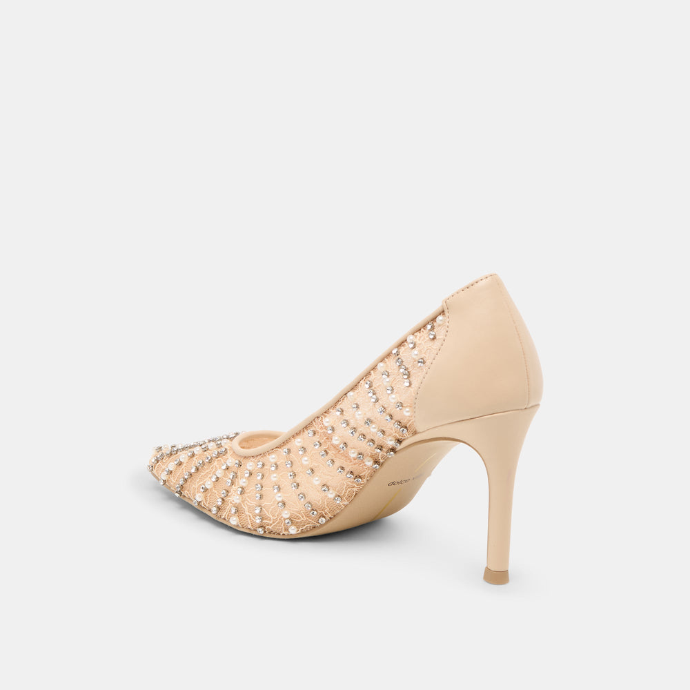 Kashe Pearl Blush Lace Mesh Heels | Dolce Vita Women