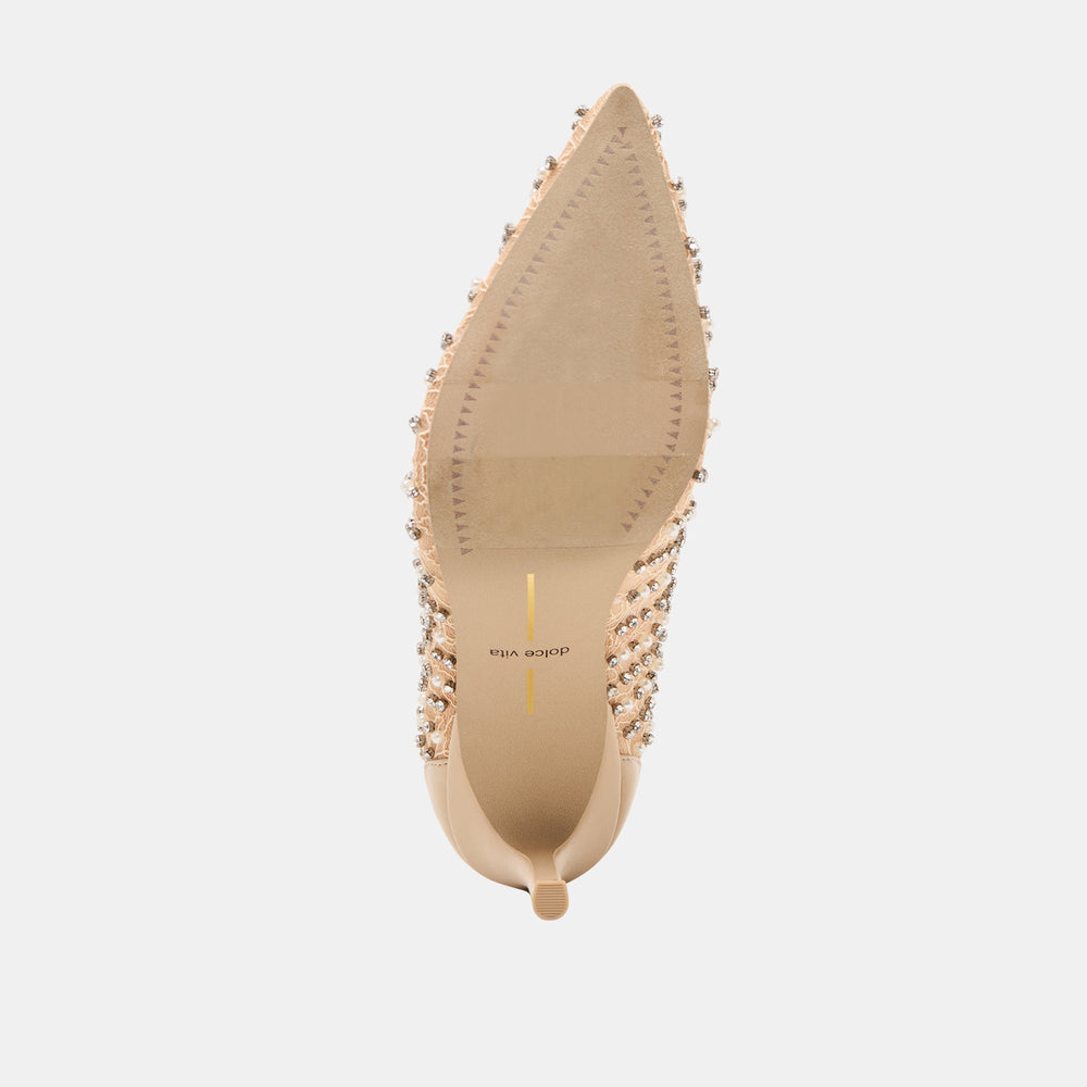Kashe Pearl Blush Lace Mesh Heels | Dolce Vita Women