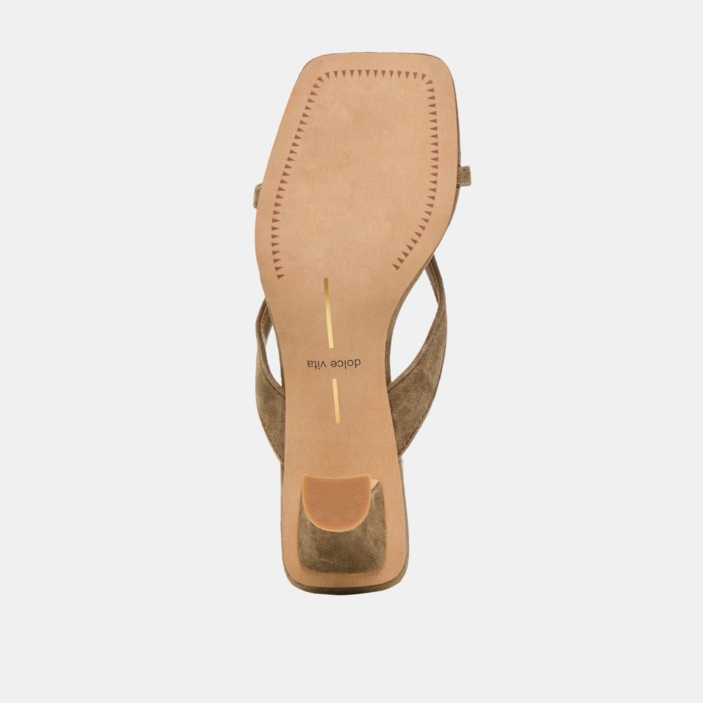 Brevel Olive Suede Heels | Women Dolce Vita