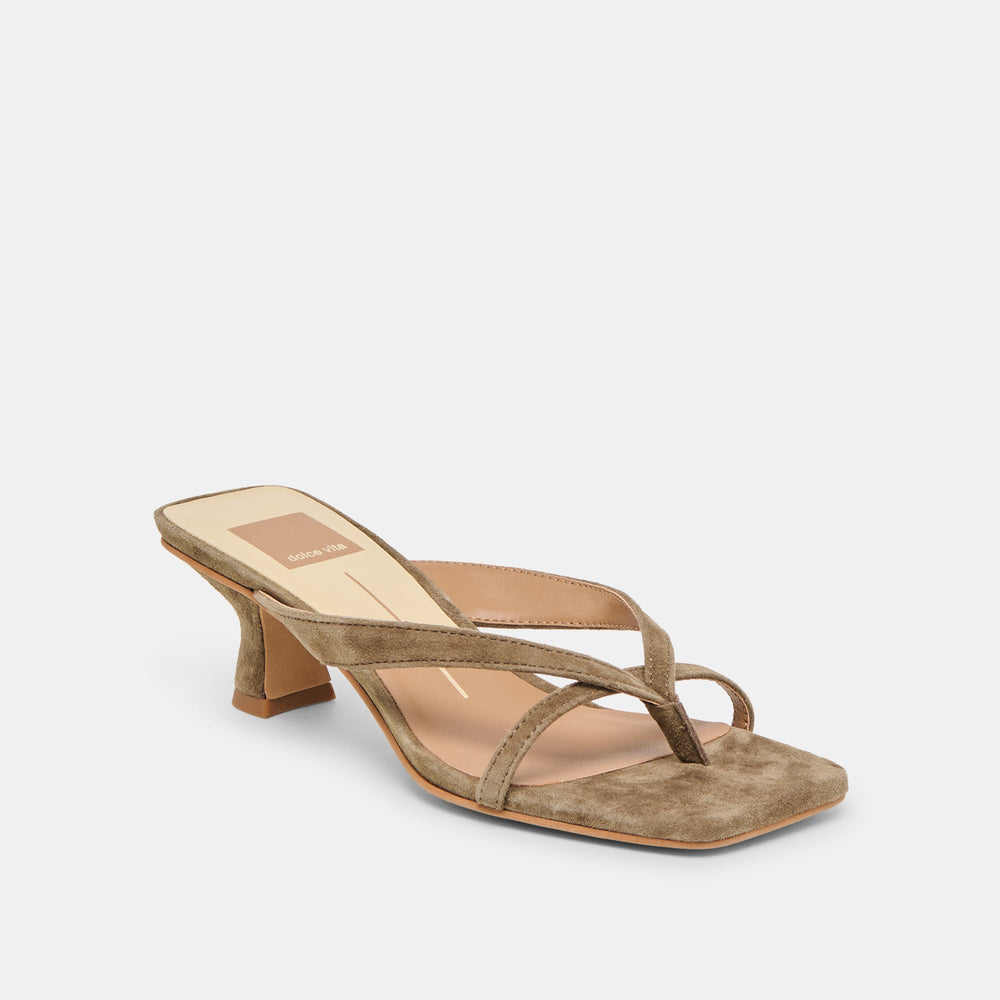 Brevel Olive Suede Heels | Women Dolce Vita