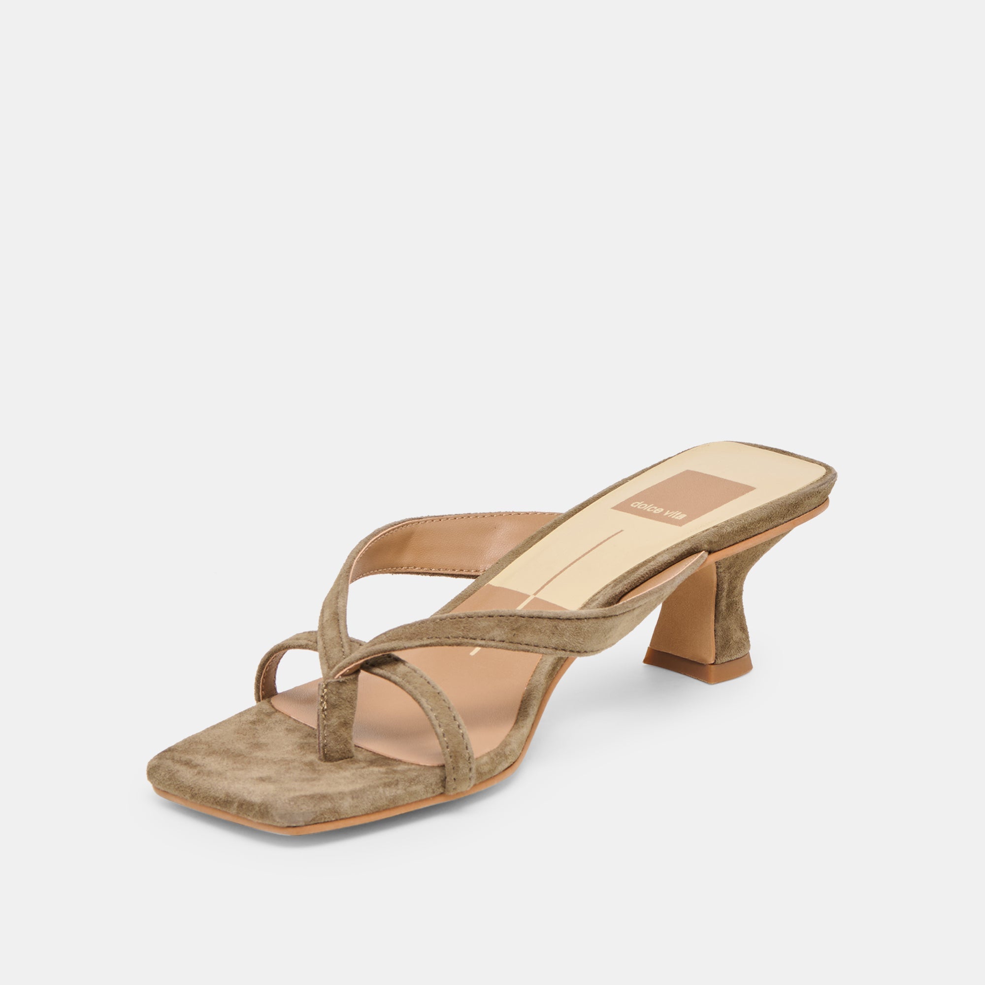 Brevel Olive Suede Heels | Women Dolce Vita