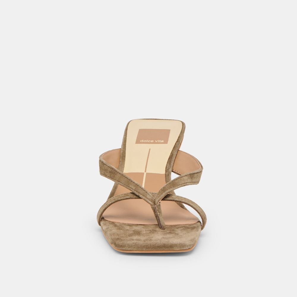 Brevel Olive Suede Heels | Women Dolce Vita