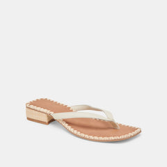 BARTY SANDALS WHITE LEATHER | Dolce Vita Women