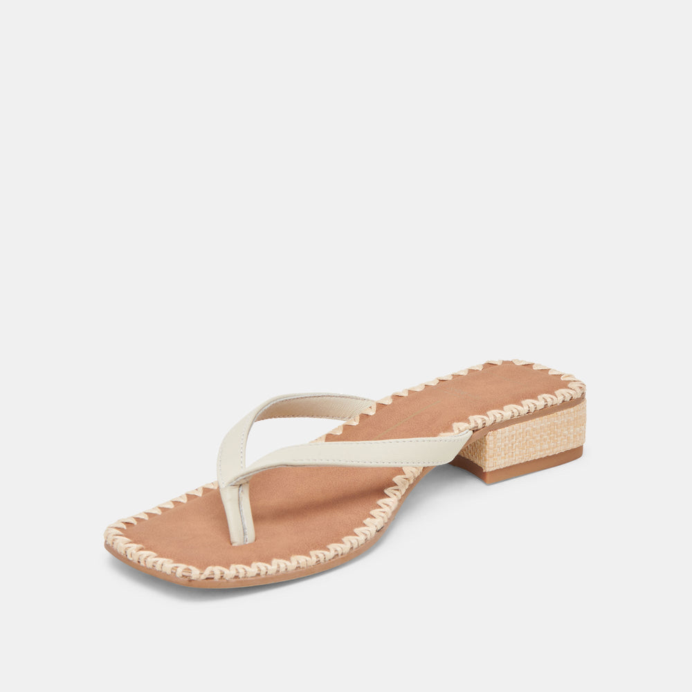 BARTY SANDALS WHITE LEATHER | Dolce Vita Women