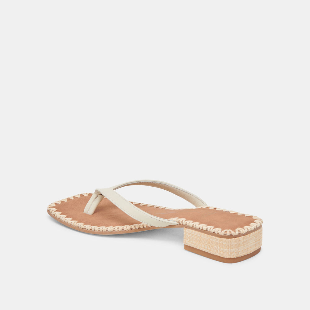 BARTY SANDALS WHITE LEATHER | Dolce Vita Women
