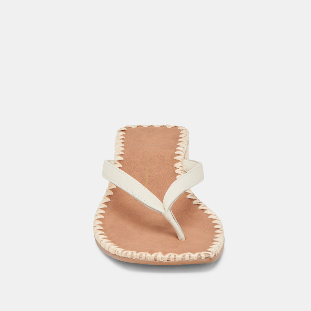 BARTY SANDALS WHITE LEATHER | Dolce Vita Women