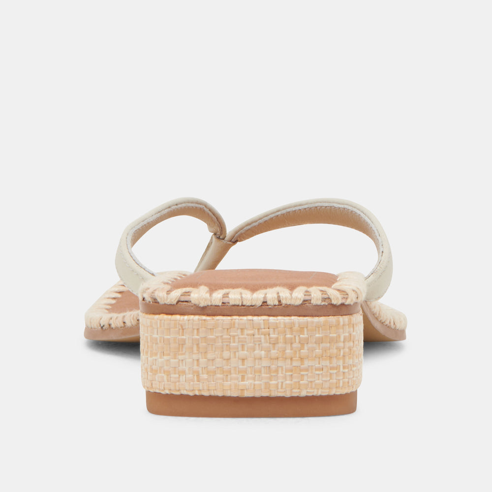 BARTY SANDALS WHITE LEATHER | Dolce Vita Women
