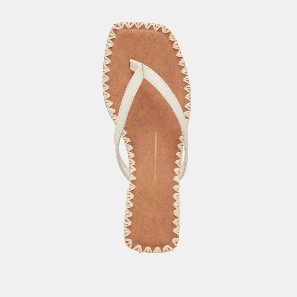 BARTY SANDALS WHITE LEATHER | Dolce Vita Women