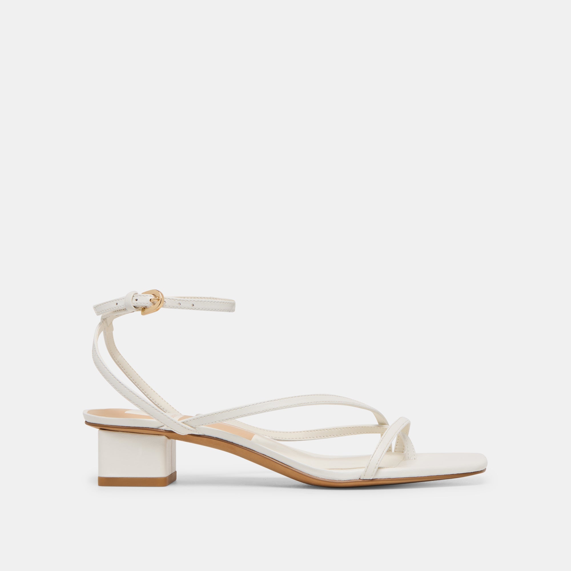 Karlos True White Leather Sandals | Women Dolce Vita