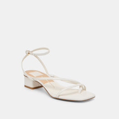 Karlos True White Leather Sandals | Women Dolce Vita