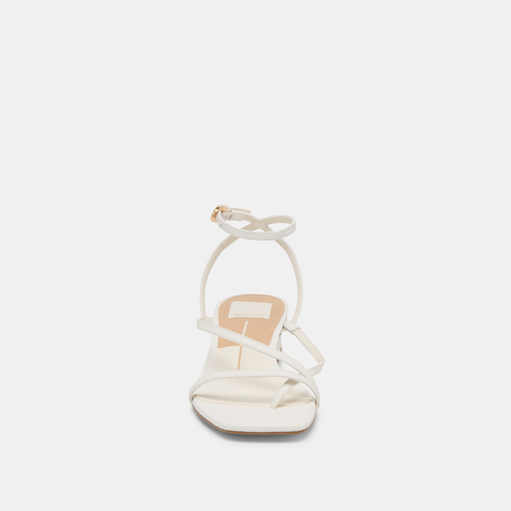 Karlos True White Leather Sandals | Women Dolce Vita