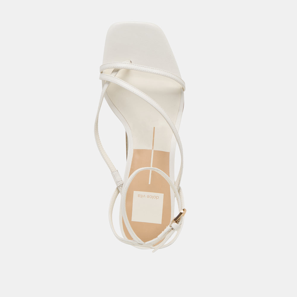 Karlos True White Leather Sandals | Women Dolce Vita