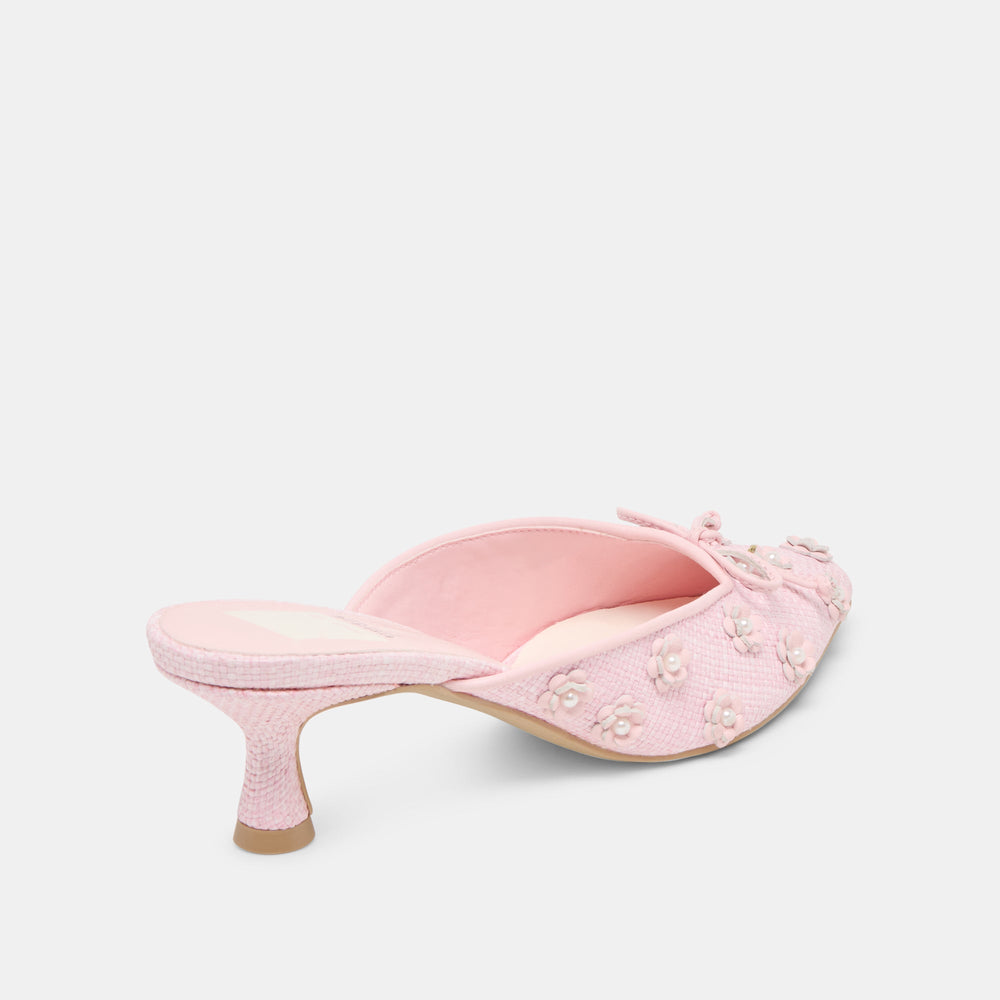 Camilo X Byrdie Golf Pink Raffia Wide Heels | Dolce Vita Women