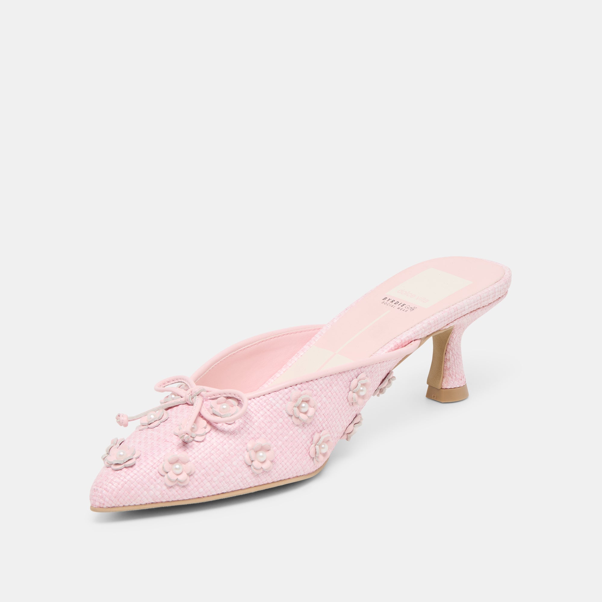 Camilo X Byrdie Golf Pink Raffia Wide Heels | Dolce Vita Women