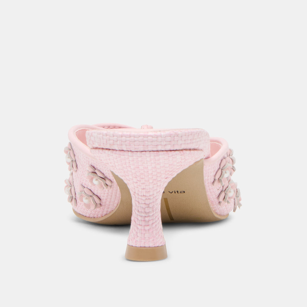 Camilo X Byrdie Golf Pink Raffia Wide Heels | Dolce Vita Women