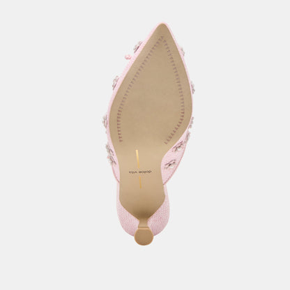 Camilo X Byrdie Golf Pink Raffia Wide Heels - Dolce Vita