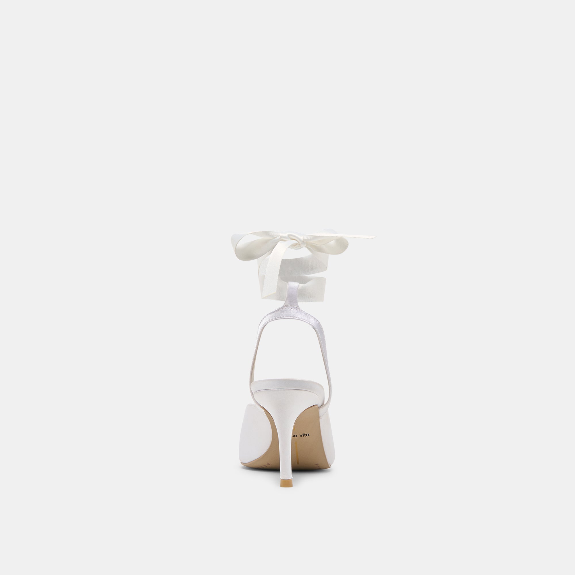 Efora True White Satin Heels | Women Dolce Vita