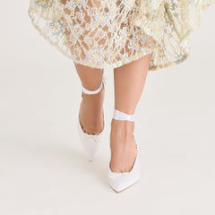 Efora True White Satin Heels | Women Dolce Vita