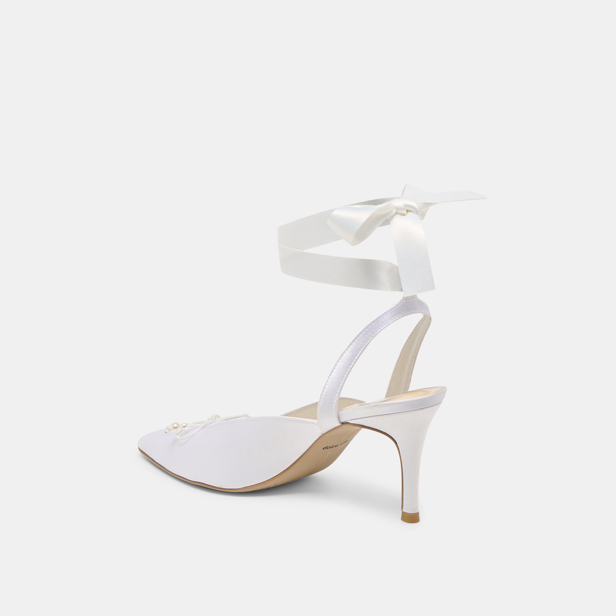 Efora True White Satin Heels | Women Dolce Vita