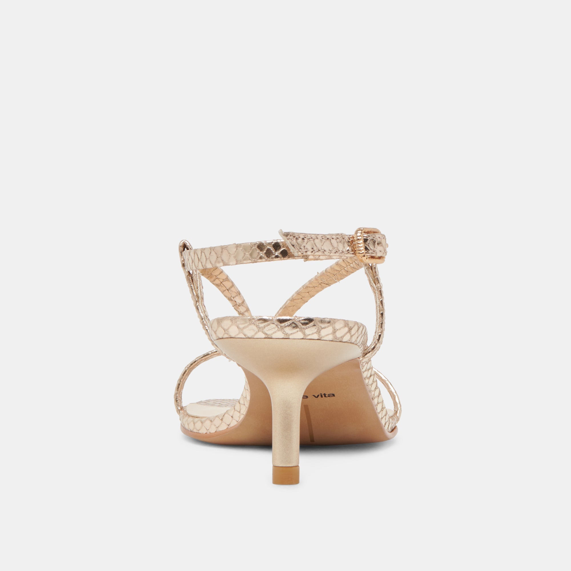 LAURY HEELS CHAMPAGNE EMBOSSED LEATHER | Dolce Vita Women