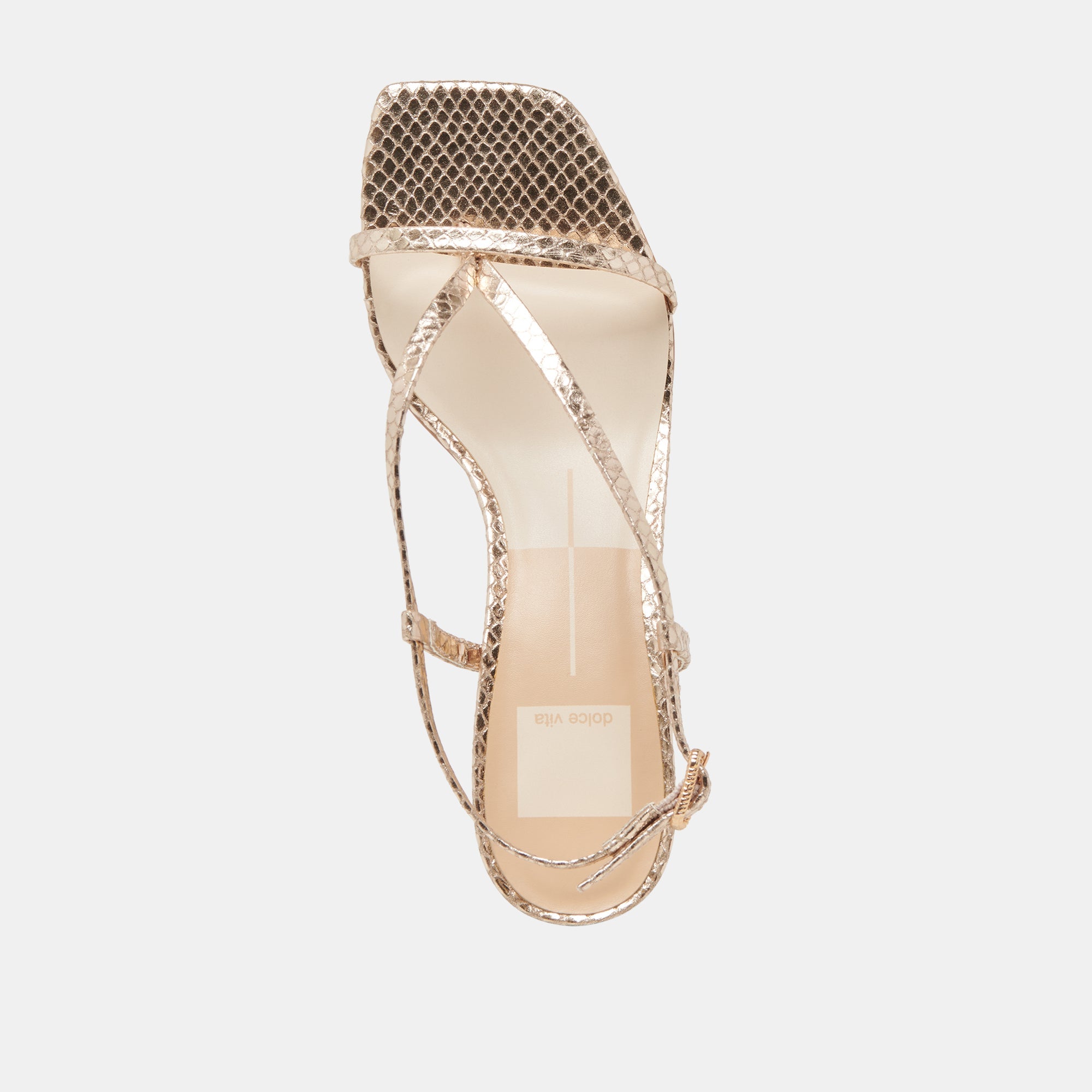 LAURY HEELS CHAMPAGNE EMBOSSED LEATHER | Dolce Vita Women