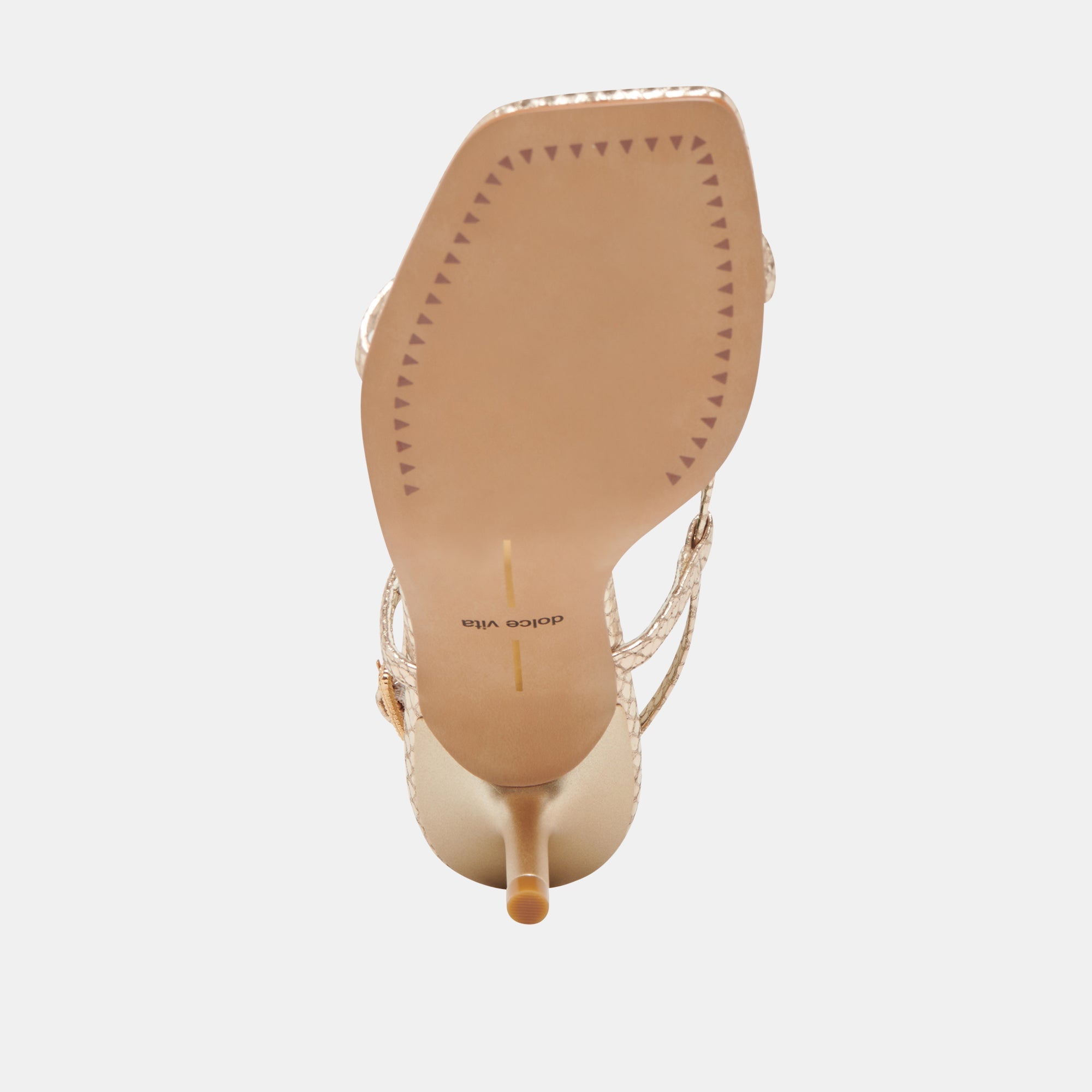 LAURY HEELS CHAMPAGNE EMBOSSED LEATHER | Dolce Vita Women