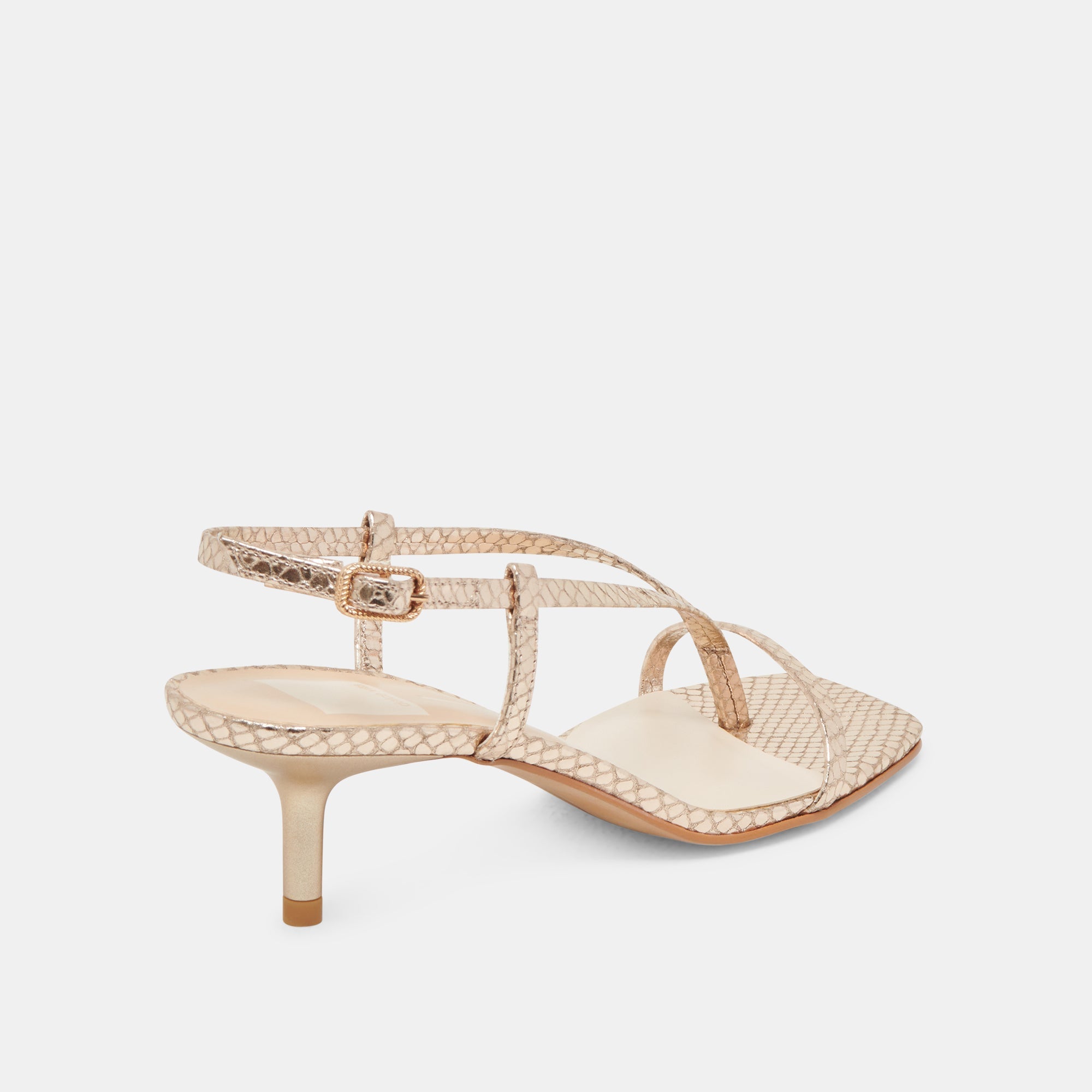 LAURY HEELS CHAMPAGNE EMBOSSED LEATHER | Dolce Vita Women