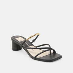 NAIRA HEELS BLACK LEATHER | Women Dolce Vita