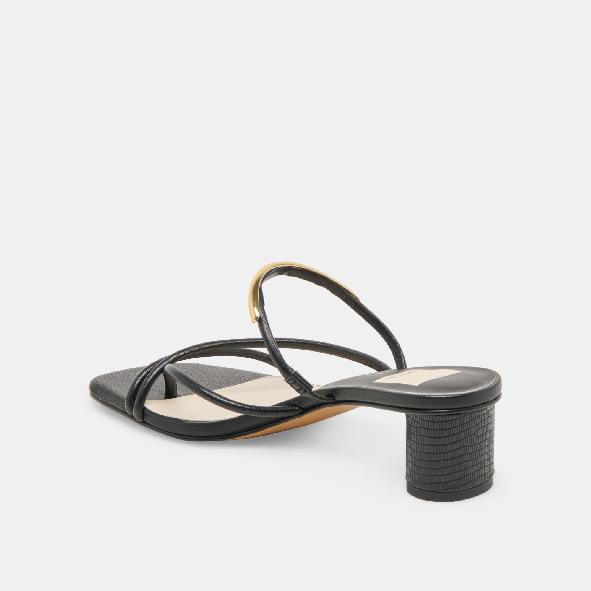 NAIRA HEELS BLACK LEATHER | Women Dolce Vita