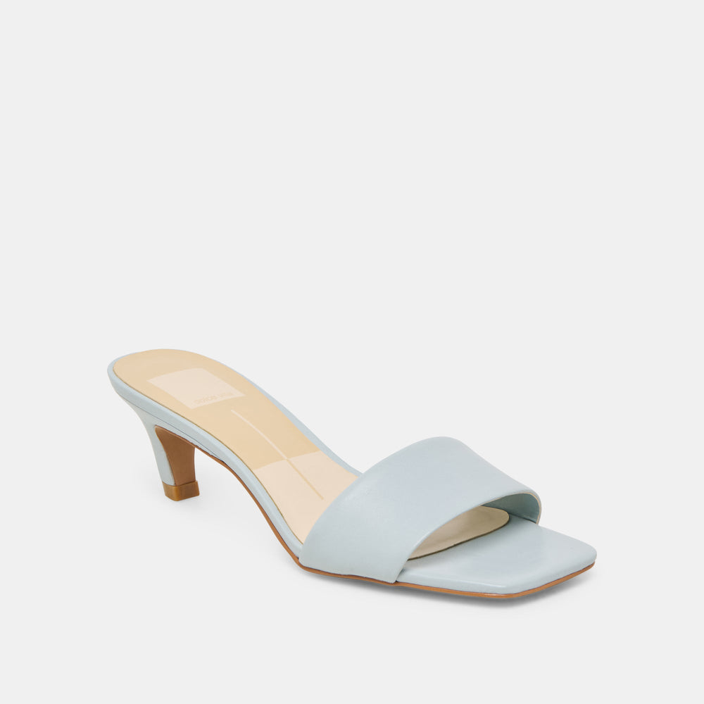 Rexa Ice Blue Leather Heels | Women Dolce Vita