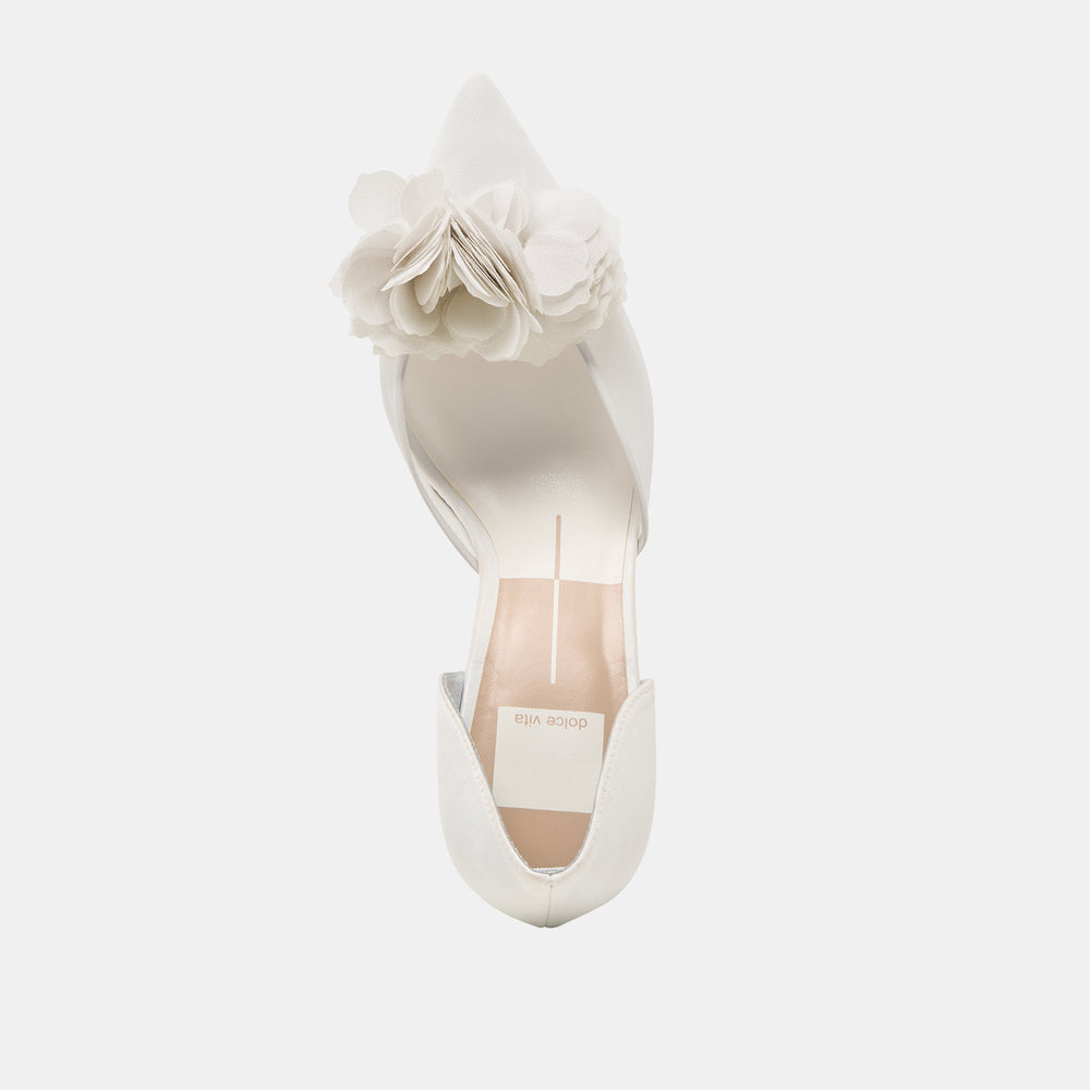 Evelin White Mesh Heels | Women Dolce Vita