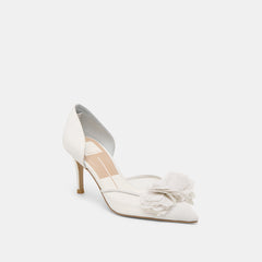 Evelin White Mesh Heels | Women Dolce Vita