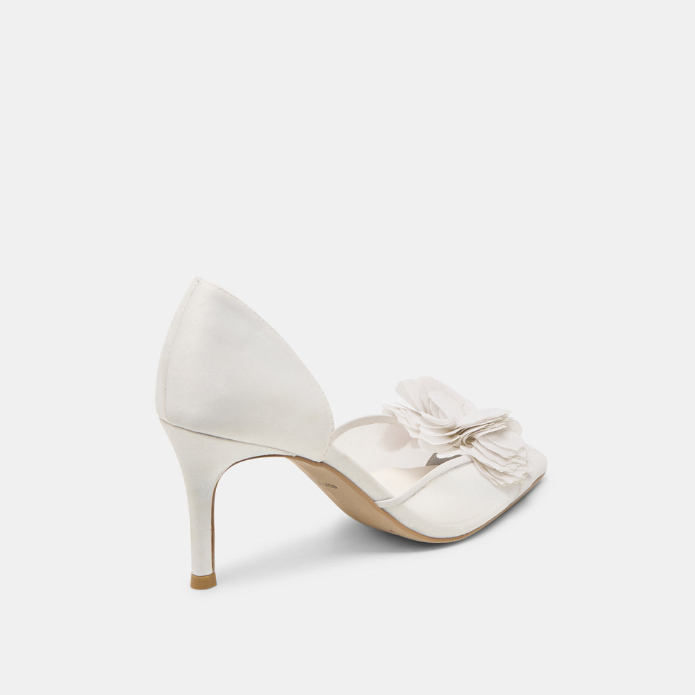 Evelin White Mesh Heels | Women Dolce Vita