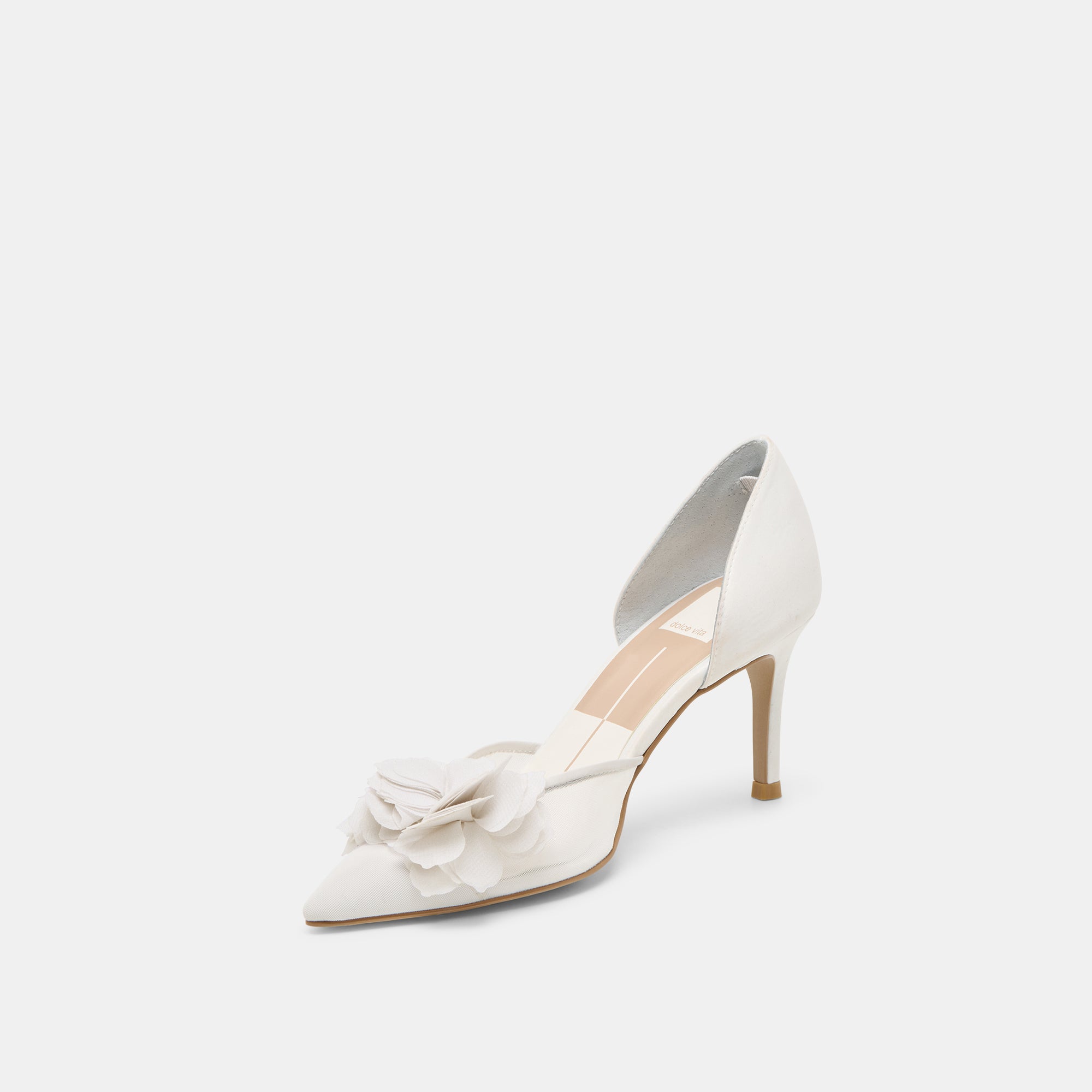 Evelin White Mesh Heels | Women Dolce Vita