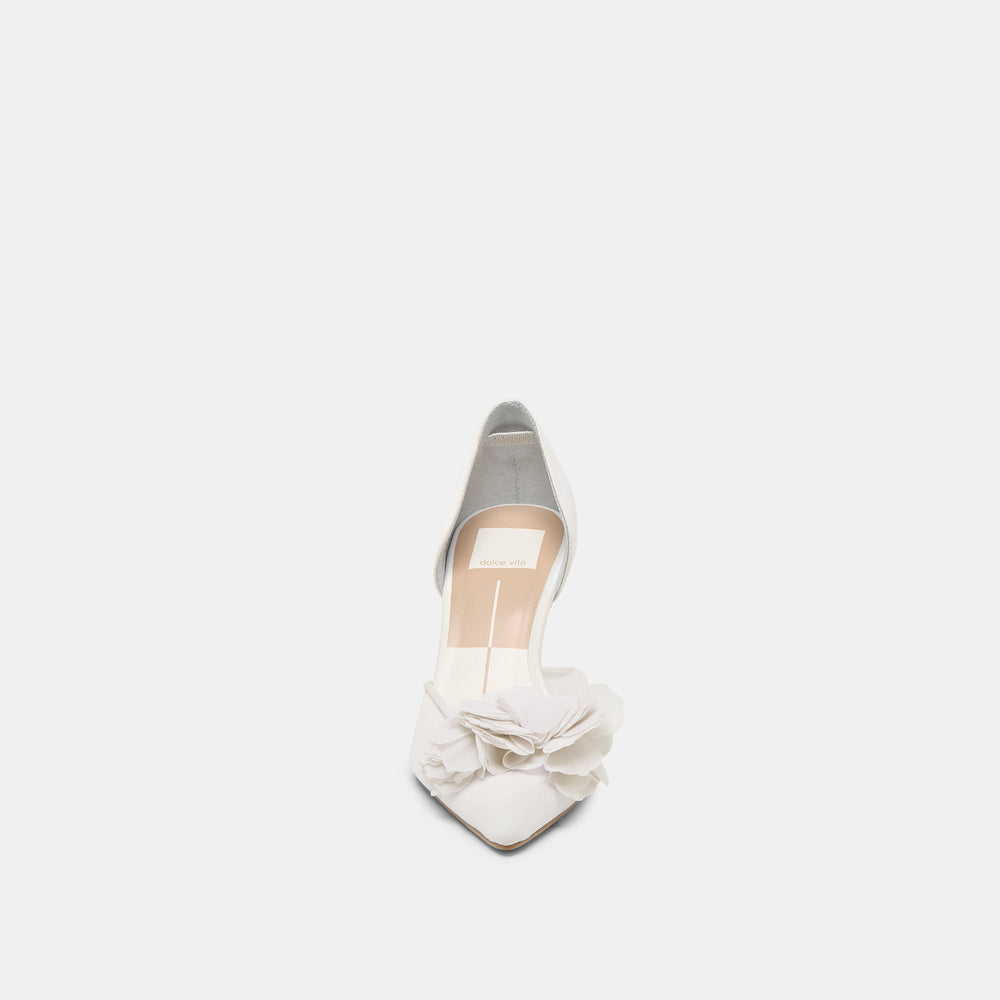 Evelin White Mesh Heels | Women Dolce Vita