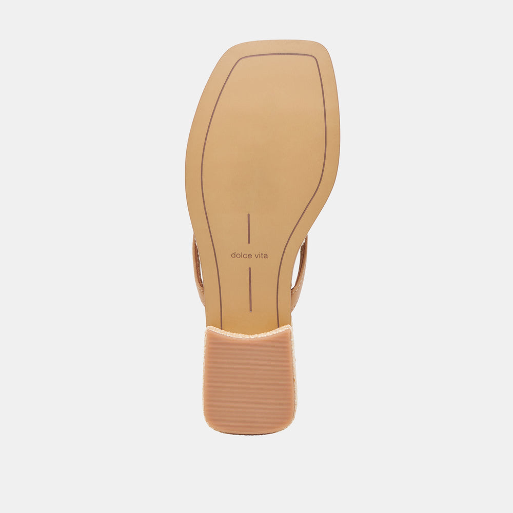 BARTY SANDALS LIGHT TAN LEATHER | Women Dolce Vita