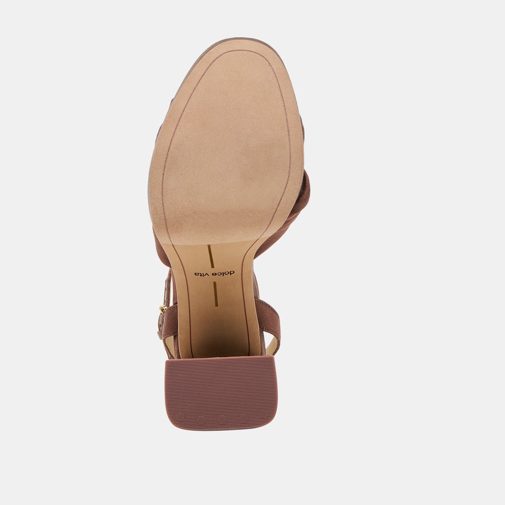 PARLO HEELS MID BROWN SATIN | Dolce Vita Women