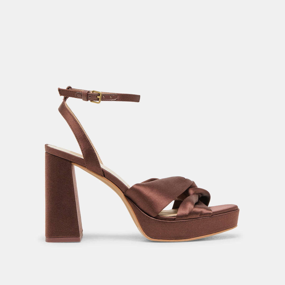 PARLO HEELS MID BROWN SATIN | Dolce Vita Women