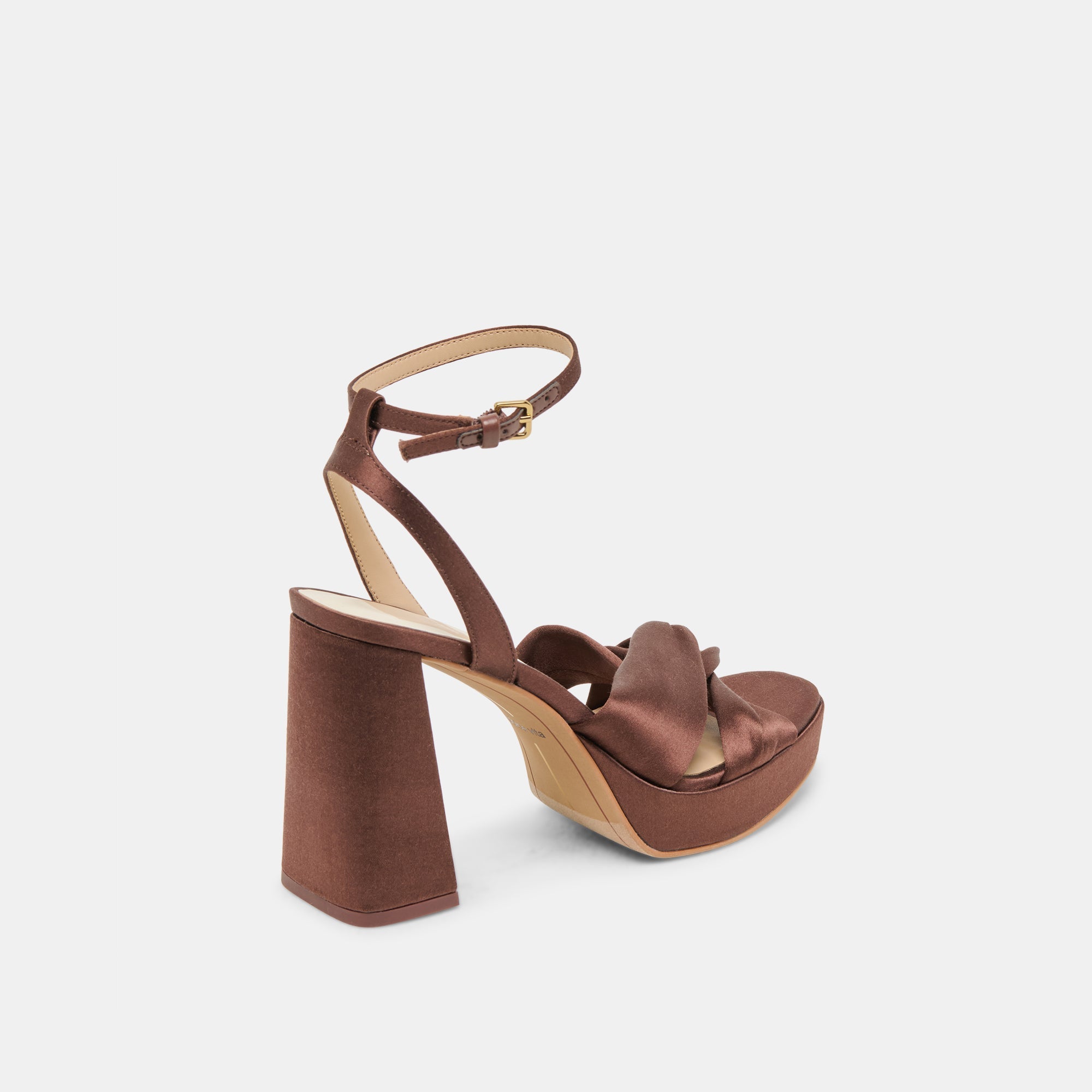 PARLO HEELS MID BROWN SATIN | Dolce Vita Women
