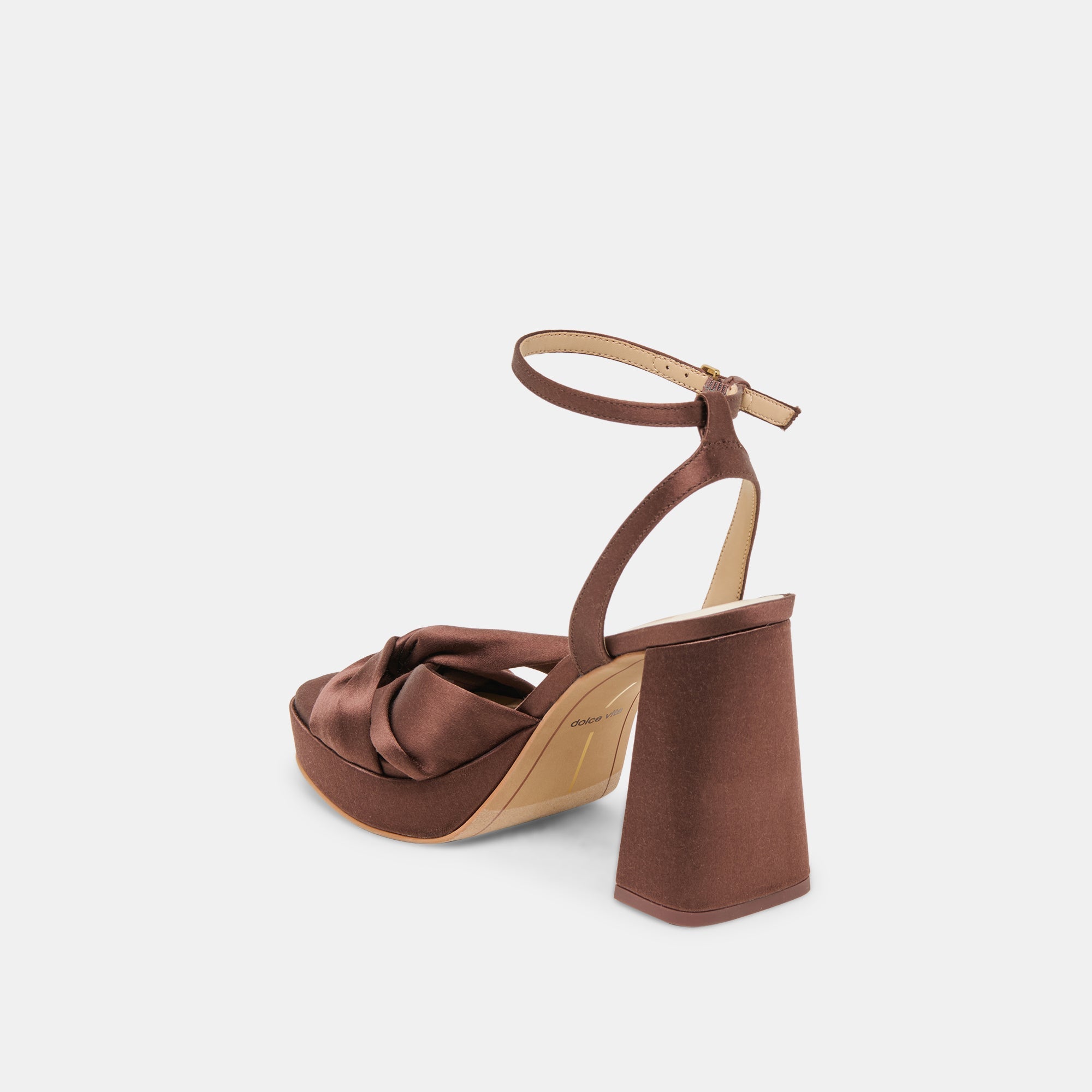 PARLO HEELS MID BROWN SATIN | Dolce Vita Women