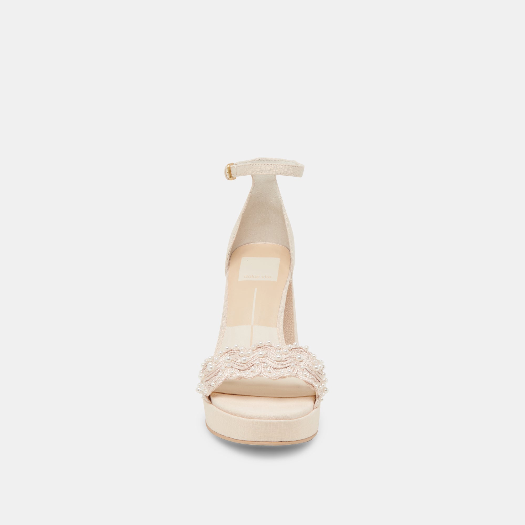 PELTIN PEARL HEELS VANILLA WOVEN RAFFIA | Dolce Vita Women