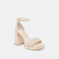 PELTIN PEARL HEELS VANILLA WOVEN RAFFIA | Dolce Vita Women